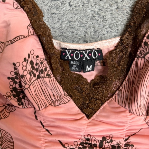 XOXO Y2K Floral Lace Ruched Cami Size XS (Tagged Medium) - Picture 6 of 6